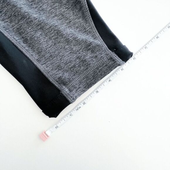 Nola Womens High Rise Elastic Waist Activewear Black Gray Capri Leggings Size 2X - Picture 9 of 12